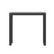 Merrick Lane Tristan All-Weather Indoor/Outdoor Square Patio Dining Table for 4 with Steel Frame and Poly Resin Slatted Top